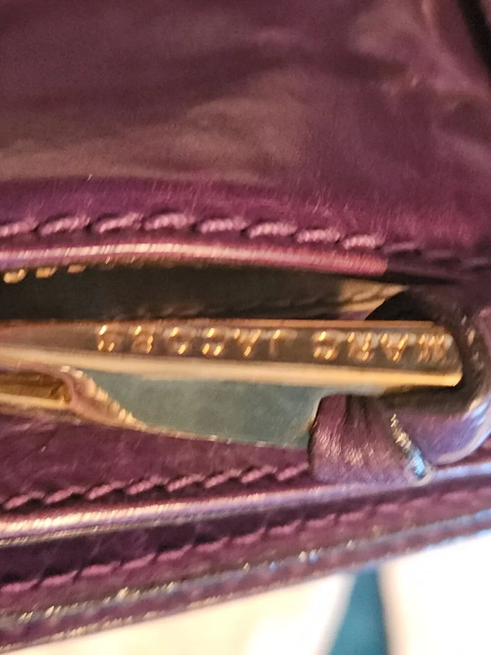 Marc Jacobs New York Leather Purple Hobo